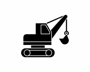 creative details harbor crane icon vector illustration