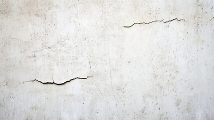 Obraz premium Cracked white wall with texture, showcasing wear and tear, ideal for renovation backgrounds