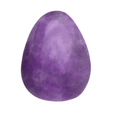 Purple egg in watercolor style, hand-painted. Perfect as an Easter egg for Easter