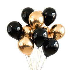 Flying balloons Multicolored balloons on a transparent background
