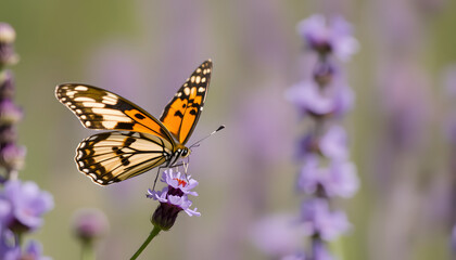 Obraz premium Butterfly in the wild, enhance. White tone