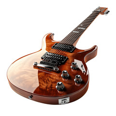 Electric Guitar, sleek body, metallic strings