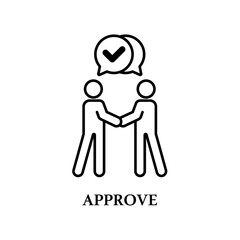 Icon a approved, isolated against a clean background.