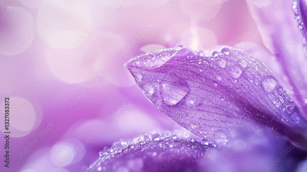 Poster sparkling periwinkle dreams, an enchanting display of shimmering particles and gentle waves, featuri