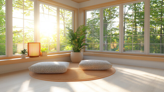  stylish japanese sunroom with moshi cushions