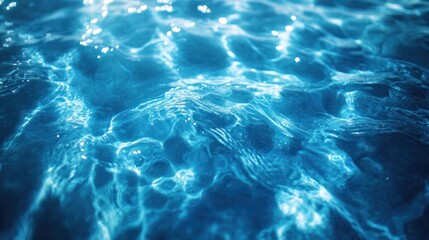 Abstract Blue Water Gradient: A Serene Flow of Light and Depth