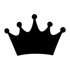 A Bold Black Crown Signifying Regal Power And Majestic Authority In A Simple, Minimalist Design Isolated on Transparent Background