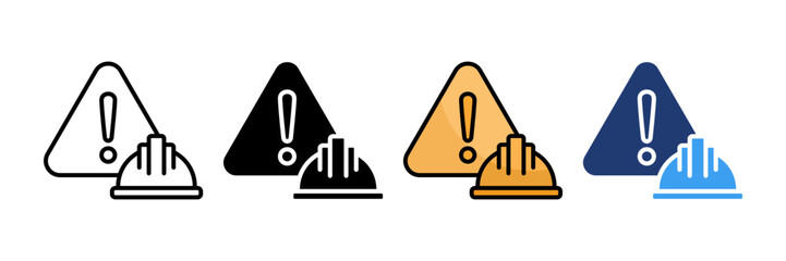 Warning Sign  Icon Set Multiple Style Collection
