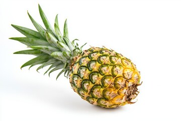 Fototapeta premium Ripe pineapple vibrant fruit rich tropical flavor delicious yellow textured skin healthy juicy exotic plant