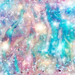 Holographic iridescent rainbow color glitter shiny seamless pattern textured background design 