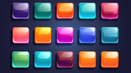 Vibrant colorful abstract geometric square pattern design