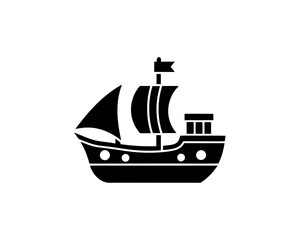 creative details naval ship icon vector illustration