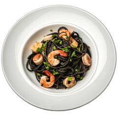 Squid Ink Pasta (Pasta al Nero di Seppia) dish