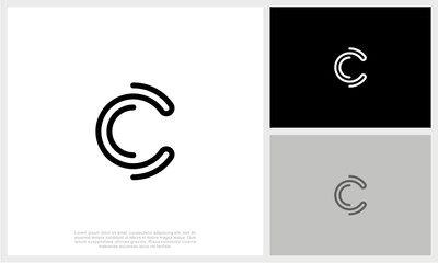 Obraz premium Letter C Logo Template Design Vector Illustration. Initial C Logo.
