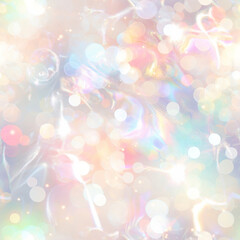 Holographic iridescent rainbow color glitter shiny seamless pattern textured background design 