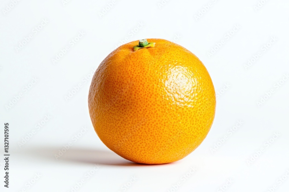 Aufkleber fresh orange fruit on a clean white surface showcasing vibrant color and texture with soft shadow mi