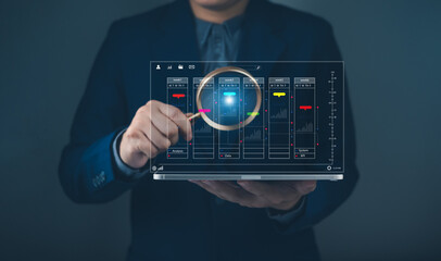 A visually engaging image related to data analysis, showcasing key performance indicators in a professional context.