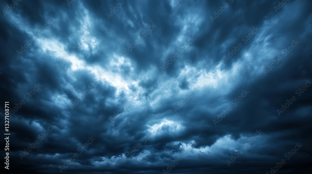 Poster dramatic dark clouds gathering overhead signifying an impending stormy weather condition : generativ
