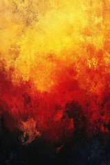 Obraz premium Abstract fiery gradient background with textured surface in vibrant yellow orange and red tones