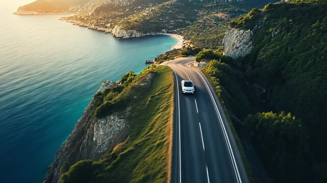 The car is white and he is a convertible