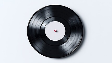 Obraz premium Vinyl record, white background, studio shot, music