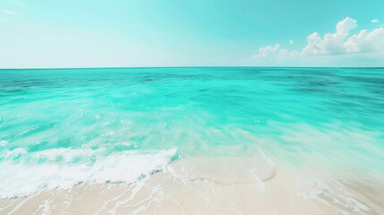 watercolor painting of ocean an a beach
