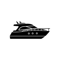 creative details yacht icon vector illustration