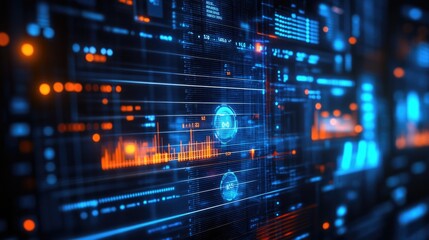 A detailed view of a computer screen showing a large amount of data, potentially useful for tech-related projects