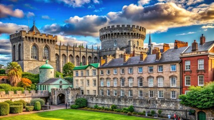 Dublin Castle Ireland: Historic Landmark Photography - Architectural Details & Cityscape Views