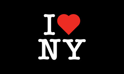 I Love NY New York Red Heart Lettering T-Shirt Sweatshirt Digital Lettering Vector Design