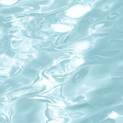 Obraz premium Serene light blue water surface with gentle waves and reflections