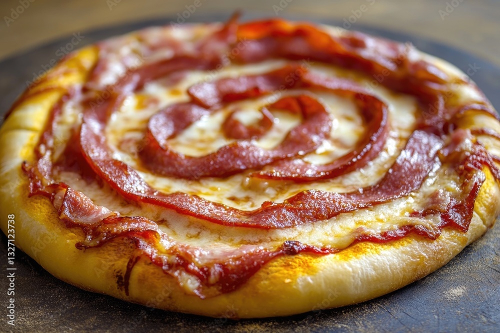 Poster a slice of pizza topped with melted cheese and pepperoni, ready to be devoured