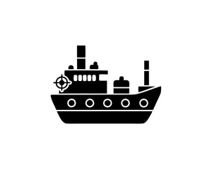 Obraz premium creative details tanker ship icon vector illustration