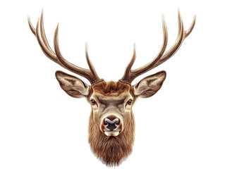 Isolated Stag Head Close Up