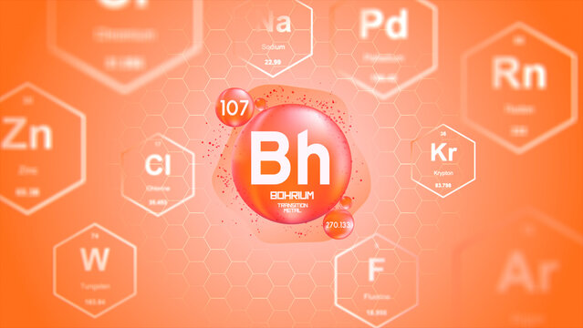 Bohrium Bohrium Periodic Element Cell