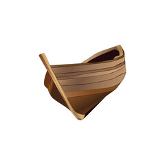 Fototapeta premium Old Wooden Boat Vectors and Illustrations drawing Vol 03