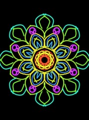 abstract colorful flower