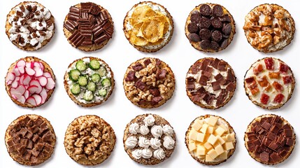 Obraz premium A tempting selection of various desserts showcasing sweet treats ready to indulge any sweet tooth craving or celebration