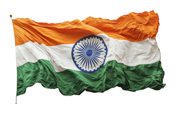 Indian flag waving under clear sky