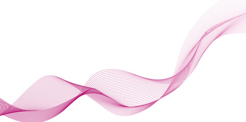 modern color gradient abstract curved wave lines on white background, smooth and dynamic speed wave patterns technology lines, Wavy flowing curve pattern of digital modern technology and geometry.