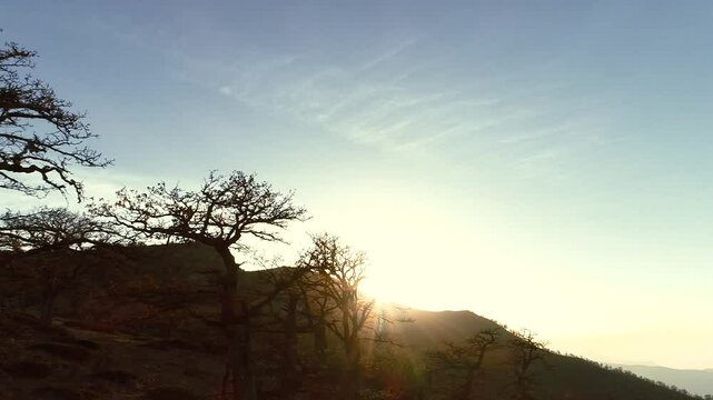 sunset in the mountains
