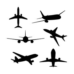 Airplane icon collections. Vector image
