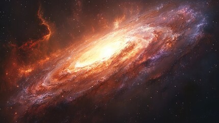 Obraz premium Spiral galaxy in deep space. Possible use Science, astronomy, cosmic background