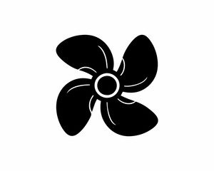creative details ship propeller icon vector illustration 
