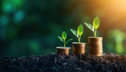 Investment In Growing Plants On Coins Money: A Unique Way To Watch Your Money Grow And Flourish Through Horticulture.