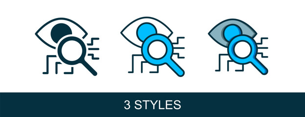 Filled outline Eye scan icon isolated on white background. Retinal scan. Scanning eye. Security check symbol. Cyber eye sign. Vector