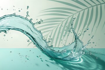 water splash isolated on white