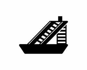 creative details ship ladder icon vector illustration 