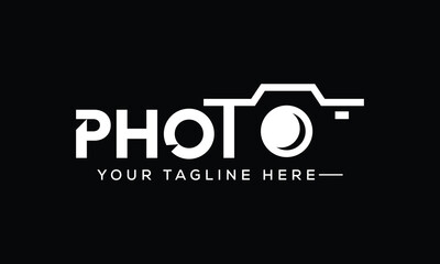 Camera logo, Luxury photography logo icon vector template