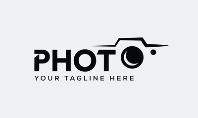 Camera logo, Luxury photography logo icon vector template